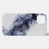 ダークブルーのインク Case-Mate iPhoneケース (裏面 (横))