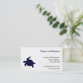 ダークブルーのウミガメ 名刺 (スタンド正面)