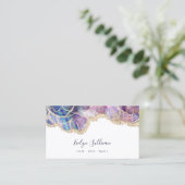 ダークブルーのオパール・ビジネス・カード 名刺 (スタンド正面)