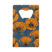 ダークブルーのオレンジケシ クレジットカード栓抜き (裏面)