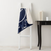 ダークブルーのクリスマスウィンターツリーとバンニ シェルパブランケット (インサイチュ)