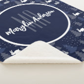 ダークブルーのクリスマスウィンターツリーとバンニ シェルパブランケット (3/4)