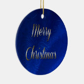 ダークブルーのクリスマス セラミックオーナメント (右)