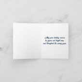 ダークブルーのシルバーまたは白い雪 シーズンカード (内部)