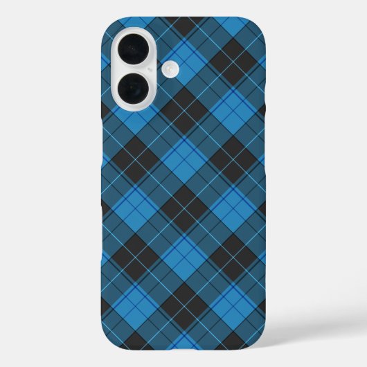 ダークブルーのシンプルなタータン柄 Case-Mate iPhoneケース (裏面)