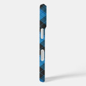 ダークブルーのシンプルなタータン柄 Case-Mate iPhoneケース (裏面 / 右)