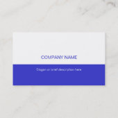 ダークブルーのスターの名刺ブルーホワイト 名刺 (裏面)