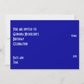 ダークブルーのスター'VIP PASS'の招待状の横書き 招待状 (裏面)