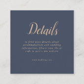 ダークブルーのソフトQRコード詳細エンクロージャカード エンクロージャーカード (正面)