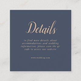 ダークブルーのソフトQRコード詳細エンクロージャカード エンクロージャーカード