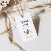 ダークブルーのダートバイクの誕生日ギフトタグ ギフトタグ