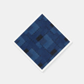 ダークブルーのテクスチャジオメトリ スタンダードカクテルナプキン (角)
