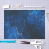 ダークブルーのテクスチャ付き背景フェイク金ゴールドグリッター 薄葉紙 (クラフト)