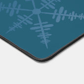 ダークブルーのデスクマットの上の雪 デスクマット (コーナー)