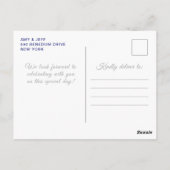 ダークブルーのドレスのプリンセスのスイート16 ポストカード (裏面)