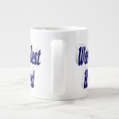 ダークブルーのハーフコーヒーマグ文字の夫 ジャンボコーヒーマグカップ (裏面)