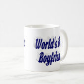 ダークブルーのハーフスクリプトを持つ彼氏 コーヒーマグカップ (正面右)