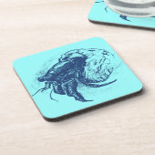 ダークブルーのハーミットクラブ コースター (左側)