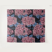 ダークブルーのピンク薄紫 タペストリー (正面(横))