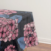 ダークブルーのピンク薄紫 テーブルクロス (インサイチュ)