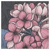 ダークブルーのピンク薄紫 ファブリック (クローズアップ)