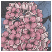 ダークブルーのピンク薄紫 ファブリック (見本)