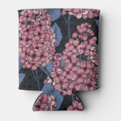 ダークブルーのピンク薄紫 缶クーラー (正面)