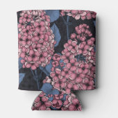 ダークブルーのピンク薄紫 缶クーラー (裏面)