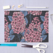 ダークブルーのピンク薄紫 薄葉紙 (クラフト)