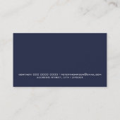 ダークブルーのホワイトワールド国際的マップ 名刺 (裏面)