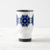 ダークブルーのマンダラパターン02 トラベルマグ (中央)