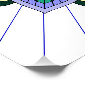 ダークブルーのマンダラパターン02 ポスター (コーナー)