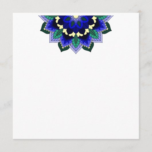 ダークブルーのマンダラパターン02 メニュー (正面)