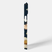 ダークブルーのミツバチとワイルドフラワー Case-Mate iPhoneケース (裏面 / 右)