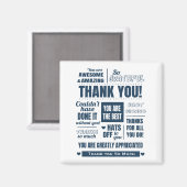 ダークブルーのメッセージをありがとう マグネット (正面/裏面)