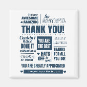 ダークブルーのメッセージをありがとう マグネット (正面)