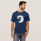ダークブルーのユニセックスTシャツ Tシャツ (正面フル)
