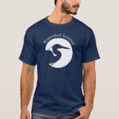 ダークブルーのユニセックスTシャツ Tシャツ (正面)