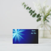 ダークブルーのライトブルーフレア 名刺 (スタンド正面)