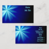 ダークブルーのライトブルーフレア 名刺 (正面/裏面)