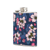 ダークブルーのリンゴの花 フラスク (左)