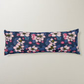 ダークブルーのリンゴの花 ボディピロー (裏面)