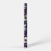 ダークブルーのリンゴの花 SAMSUNG GALAXYケース (右側面)