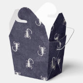 ダークブルーのヴィンテージ グランジ スコーピオン フェイバーボックス (オープン)