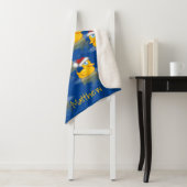 ダークブルーの可愛いサンタのアヒル シェルパブランケット (インサイチュ)