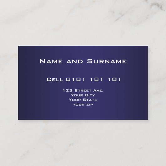 ダークブルーの名刺 名刺 (裏面)