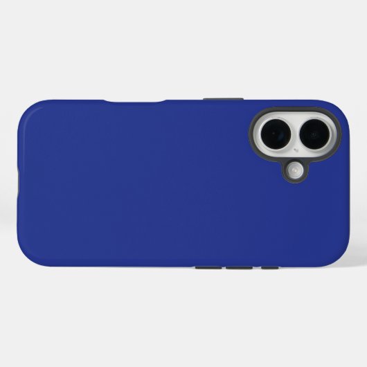 ダークブルーの大胆なミニマル ウェディング 招待状 Case-Mate iPhoneケース (裏面 (横))