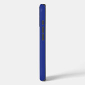 ダークブルーの大胆なミニマル ウェディング 招待状 Case-Mate iPhoneケース (裏面 / 左)