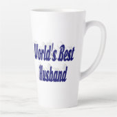 ダークブルーの夫文字 カフェラテマグ (右)