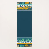 ダークブルーの幾何学模様を使用したグラフィックフィッシュ ヨガマット (裏面)